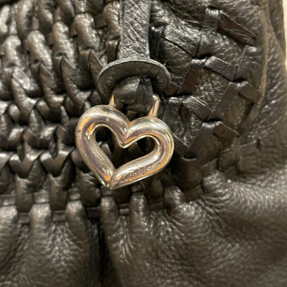 BRIGHTON Black Leather PIA Shoulder Bag - Picture 3 of 12
